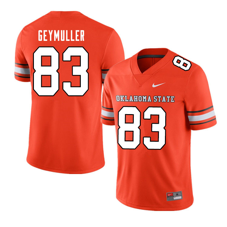 Men #83 Gordie Geymuller Oklahoma State Cowboys College Football Jerseys Sale-Alternate Orange